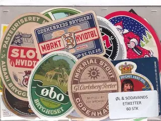 Øl og Sodavands Etiketter - 60 Stk.