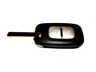 Nøgle til Renault Clio III, Kangoo, Master, Modus & Twingo med fjernbetjening og 2 knapper