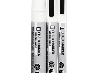 Kridttusch, streg 3+6+15 mm, hvid, 3 stk./ 1 pk.