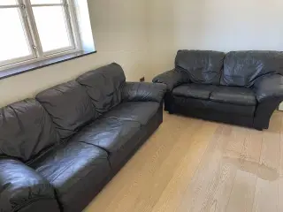 Lædersofa 3+2