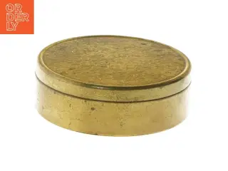 Messing opbevaringsæske (str. Ø 11x3,5 cm)