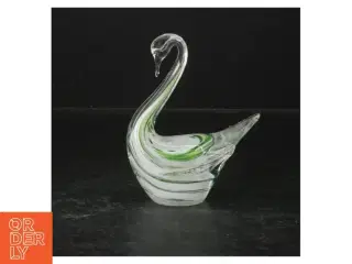 Glasfigur af en svane (str. 12,5 cm)