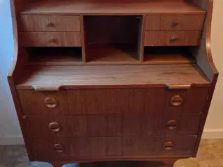 Teaktræs chatol med udtrækkelig skriveplade 