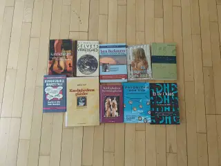 Forskellige bøger faglitteratur og enkelte skønlit