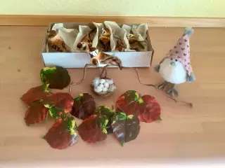 Dekorations materialer - fugle - visne blade