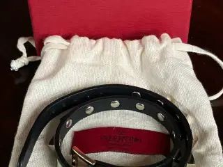 Valentino Garavani Rockstud dobbelt læder armbånd