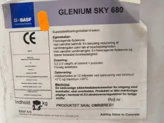 Superplast til beton BASF GLENIUM SKY 680 ca. 25 kg