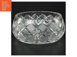 Krystalskål med mønster (str. Ø 16 cm)