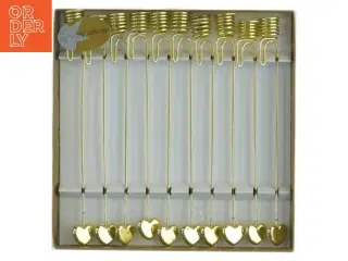 Guld metal hjerte lyse holdere fra Design Hut (str. 18x18 cm)