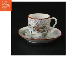 Kinesisk thekop med underkop (str. 11 x 6 cm)