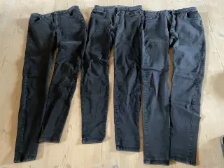 3 par Only sorte Lærredsbukser, str. XL/34