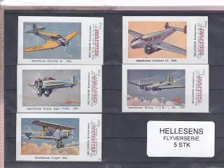 Hellesens Flyverserie - 5 Stk. mærkater