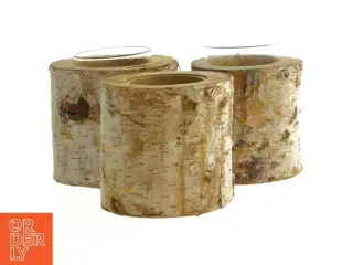 Broste Sæt med tre birketræ fyrfadsstager (str. 8 cm)