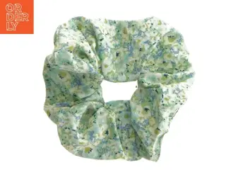 Hårscrunchie med blomstermønster (str. Ø 12 cm)
