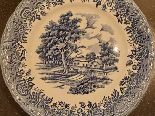 4 tallerkener, engelsk fajance 