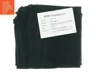 Sort jersey-stof, bomuld/elastan (118 x 210 cm)