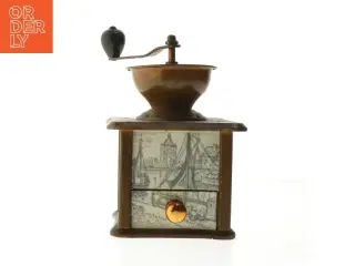 Vintage kaffekværn med keramikindlæg (str. 22 cm)