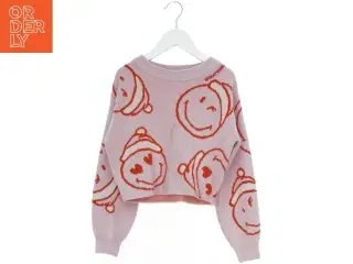 Striktrøje med smiley print fra H&M (str. 140)
