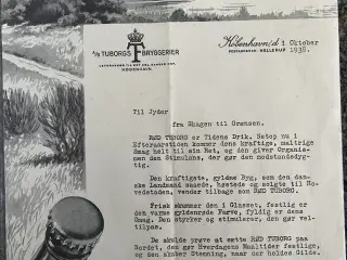 Rød Tuborg reklamebrev