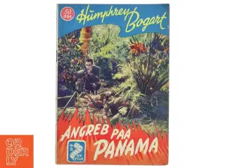 “Angreb på Panama” med Humphrey Bogart, vintage filmroman.
