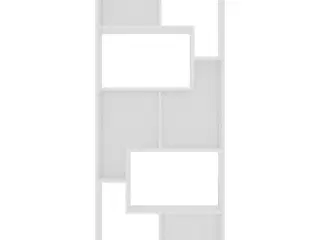 Bogreol 67x24x161 cm konstrueret træ hvid