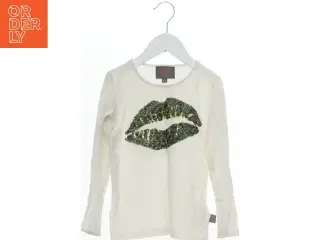 Langærmet bluse med paliet design fra Creamie (str. 116)