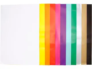 Glanspapir, ark 32x48 cm, 80 g, ass. farver, 11x25ark/ 1 pk.