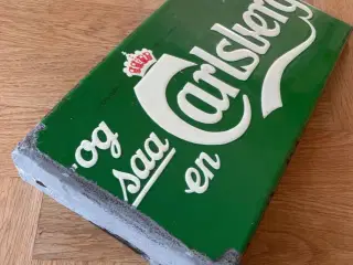 Emaljeskilt carlsberg vinkelskilt