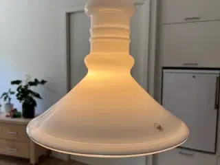 Holmegaard apoteker loftslampe, stor i hvid glas 