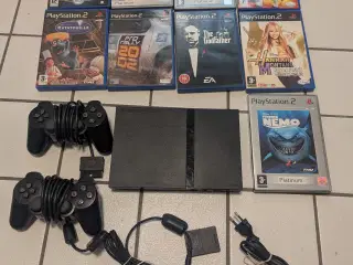 Playstation 2 med 9 spil