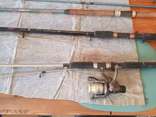 Div fiskegrej hjul, stænger og div grej