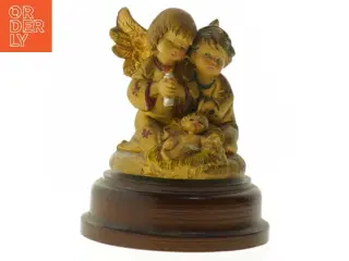 Engelfigur med krybbescene (str. 14 cm)