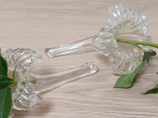 Liggende glasvaser, 2 stk 
