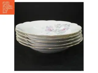 Sæt af dekorative porcelænskåle (str. Ø 25x4 cm)