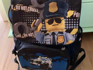 Lego city politi skoletaske med gymnastik taske. 