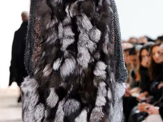 ægte sølvrævekåbe str S/M