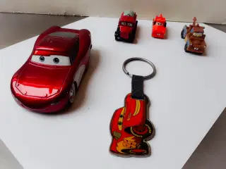 4 Disney Pixar Cars + Nøglering 