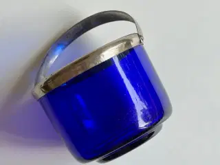 Antik kandisskål, koboltblå