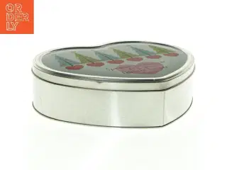 Hjerteformet metaldåse (str. 23 x 19 cm)
