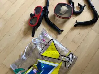 Snorkler og maske/brille mrk. Match og CC  