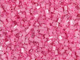 Rocaiperler 2-cut, diam. 1,7 mm, str. 15/0, hulstr. 0,5 mm, rosa, 25g/ 1 pk.