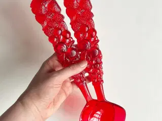 Salatsæt, rød plast