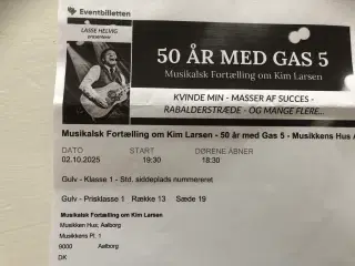 Billet til musikalsk fortælling om Kim Larsen