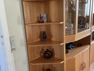 Vitrineskab med reol