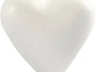 Hjerte, H: 11 cm, D: 5 cm, B: 11,5 cm, hvid, 5stk./ 1 pk.