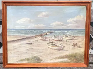 Julle Maleri (Mole+ 4 Både og Strand)