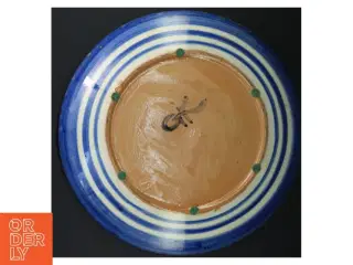 Håndmalet keramik fad (str. 30 cm)
