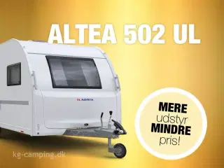 2024 - Adria Altea 502 UL   Populær vogn nu i kampagne model fyldt med udstyr.