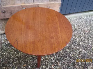 1 stl Rund Teak Sofabord/Sidebord