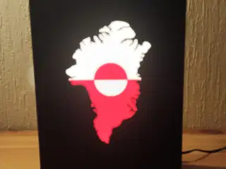 LED Lampe med Grønland  Sort / Rød / Hvid / Brun